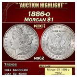1886-o Morgan Dollar $1 ms62 USCG