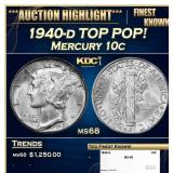 1940-d Mercury Dime TOP POP! 10c ms68 SEGS