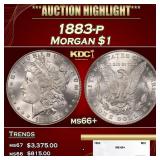 1883-p Morgan Dollar $1 ms66+ SEGS