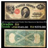 1917 $1 Large Size Legal Tender Note Grades f+ Sig