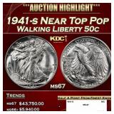 1941-s Walking Liberty Half Dollar Near Top Pop 50