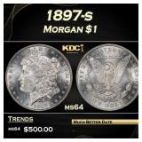 1897-s Morgan Dollar $1 Grades ms64