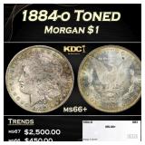 1884-o Morgan Dollar Toned $1 ms66+ SEGS