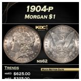 1904-p Morgan Dollar $1 Grades ms62