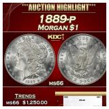 1889-p Morgan Dollar $1 ms66 SEGS