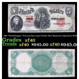 1907 $5 Large Size Legal Tender Note "WoodChopper"