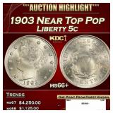 1903 Liberty Nickel Near Top Pop 5c ms66+ SEGS