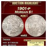 1901-p Morgan Dollar $1 ms62 USCG
