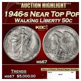 1946-s Walking Liberty Half Dollar Near Top Pop 50