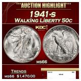 1941-s Walking Liberty Half Dollar 50c ms66 SEGS