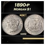 1890-p Morgan Dollar $1 Grades ms62