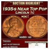 1935-s Lincoln Cent Near Top Pop 1c ms66+ rd SEGS