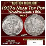 1937-s Walking Liberty Half Dollar Near Top Pop 50