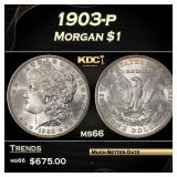 1903-p Morgan Dollar $1 Grades ms66
