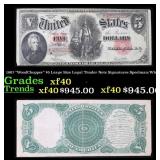 1907 $5 Large Size Legal Tender Note "WoodChopper"