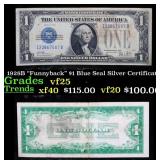1928B $1 Blue Seal Silver Certificate "Funnyback"