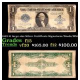 1923 $1 large size Silver Certificate Grades f+ Si