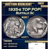 1935-s Buffalo Nickel TOP POP! 5c ms67+ SEGS