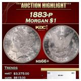 1883-p Morgan Dollar $1 ms66+ SEGS