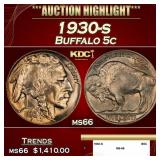 1930-s Buffalo Nickel 5c ms66 SEGS