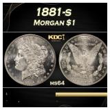 1881-s Morgan Dollar $1 Grades ms64