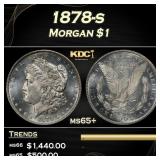1878-s Morgan Dollar $1 Grades ms65+