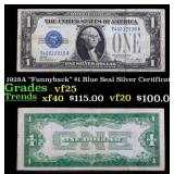 1928A $1 Blue Seal Silver Certificate "Funnyback"
