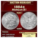 1884-s Morgan Dollar $1 ms62 USCG
