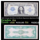 1923 $1 large size Silver Certificate Grades f+ Si