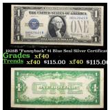 1928B $1 Blue Seal Silver Certificate "Funnyback"