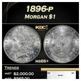 1896-p Morgan Dollar $1 ms66+ SEGS