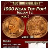 1900 Indian Cent Near Top Pop! 1c ms66+ rd SEGS