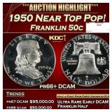 1950 Proof Franklin Half Dollar Near Top Pop! 50c
