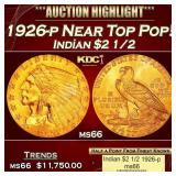 1926-p Gold Indian Quarter Eagle Near Top Pop! $2