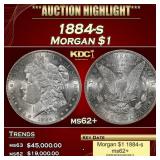 1884-s Morgan Dollar $1 ms62+ USCG