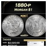 1880-p Morgan Dollar $1 ms65+ SEGS