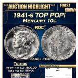 1941-s Mercury Dime TOP POP! 10c ms68+ FSB SEGS