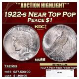 1922-s Peace Dollar Near Top Pop $1 ms66 SEGS