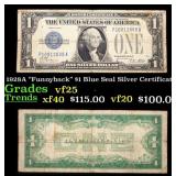 1928A $1 Blue Seal Silver Certificate "Funnyback"