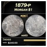 1879-p Morgan Dollar $1 Grades ms63