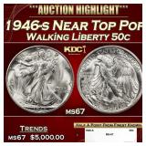 1946-s Walking Liberty Half Dollar Near Top Pop 50