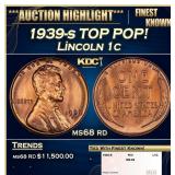 1939-s Lincoln Cent TOP POP! 1c ms68 rd SEGS