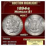 1894-s Morgan Dollar $1 ms62+ USCG