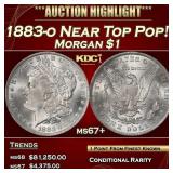 1883-o Morgan Dollar Near Top Pop! $1 ms67+ SEGS