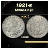 1921-s Morgan Dollar $1 Grades ms63+