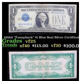 1928A $1 Blue Seal Silver Certificate "Funnyback"