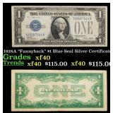 1928A $1 Blue Seal Silver Certificate "Funnyback"
