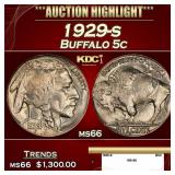 1929-s Buffalo Nickel 5c ms66 SEGS