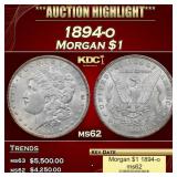 1894-o Morgan Dollar $1 ms62 USCG