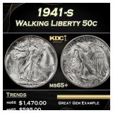 1941-s Walking Liberty Half Dollar 50c Grades ms65